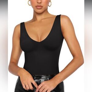 Nordstrom x Reoria | Chic Sleeveless Bodysuit Black Size L NWOT